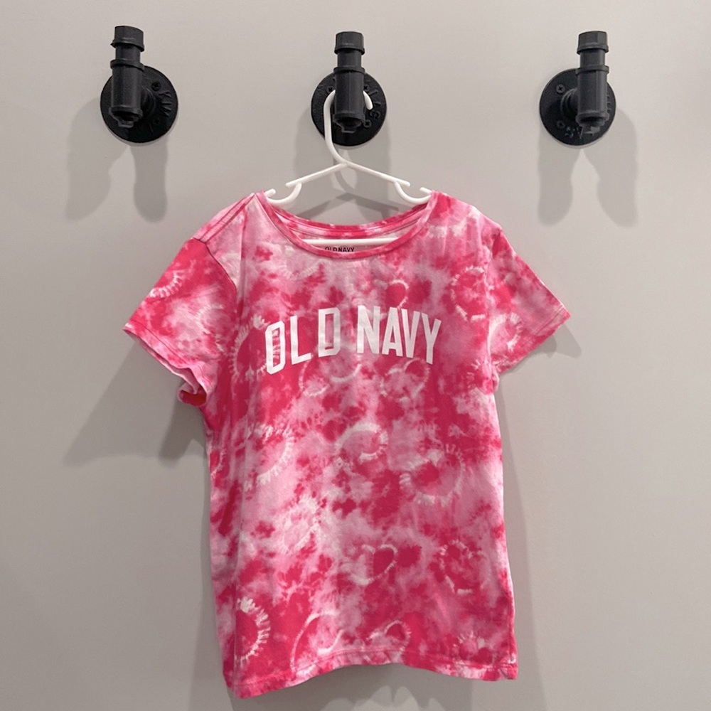 Old Navy Girls Pink Rie-dyed Tee-Shirt Size/14-16